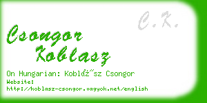 csongor koblasz business card